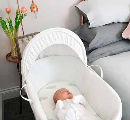 Shnuggle Kosz Mojżesza z budką biały + stojak