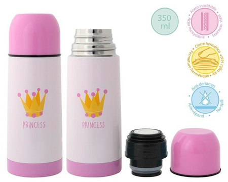 KioKids Termos na napoje 350ml różowy princess 