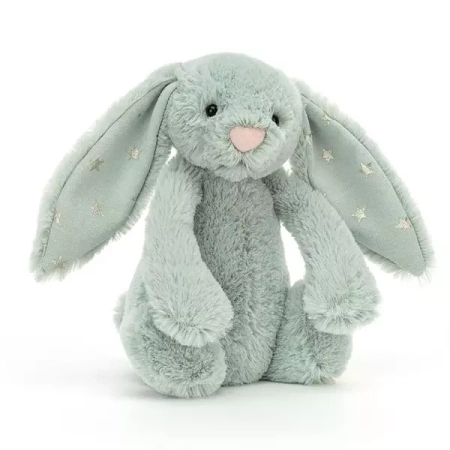 Jellycat Przytulanka króliczek miętowy z uszami w gwiazdki 18cm